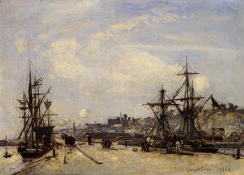 約翰 巴托特 瓊坎 Honfleur the Railroad Dock 約翰 巴托特 瓊坎 Honfleur the Railroad Dock